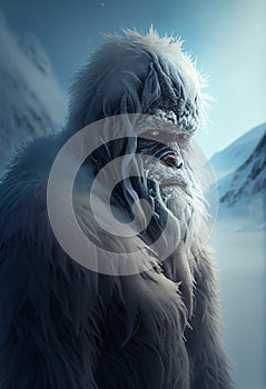 Portrait of the mythical creature called the Yeti