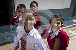 Portrait of nepalese smalling children