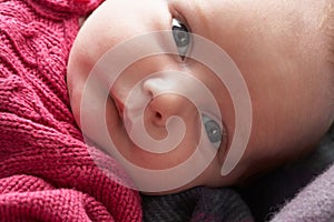 Portrait Of Newborn Baby Girl