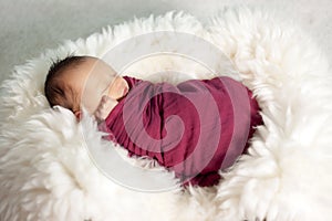 Portrait of newborn baby girl