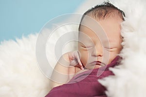 Portrait of newborn baby girl