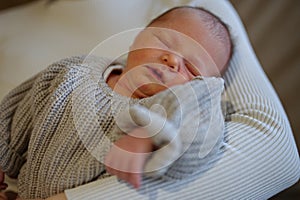 Portrait of newborn baby girl