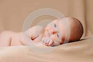 Portrait of newborn child
