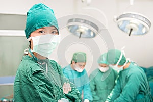 Portrait Of Nurse Working In Operating Theatre