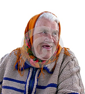 Portrait of the old grandmother