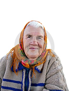 Portrait of the old grandmother