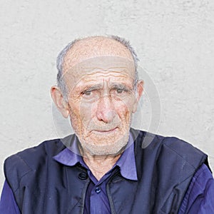 Portrait of old hoary man