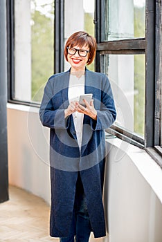 Portrait of an older elegant woman