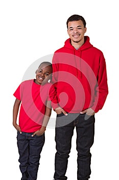 Portrait of a older teen and his little brother