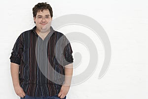 Portrait Of Overweight Young Man
