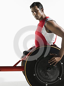 Portrait Of Paraplegic Cycler photo