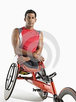 Portrait Of Paraplegic Cycler photo