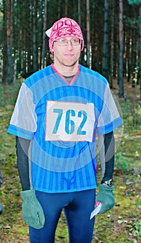 Portrait of the participant of sport orienteering