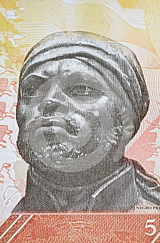 Retrato hombre sobre el nombres billetes 