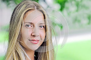 Portrait of perfect smiling young women