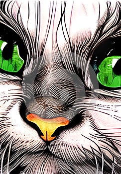 Portrait of a persian cat close-up