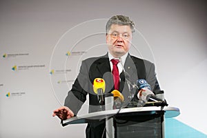 Portrait of Petr Poroshenko - new president of Ukraine