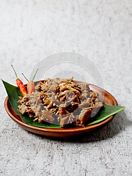 Portrait photo of gudeg traditional food from Jogja, Indonesia