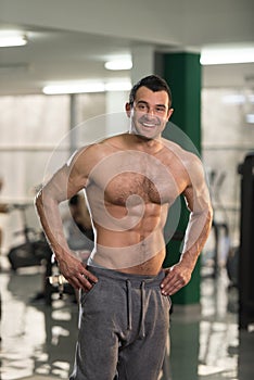 Portrait Of A Physically Fit Muscular Hairy Man