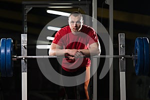 Portrait of a Physically Fit Muscular Powerlifter