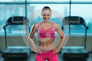 Portrait Of A Physically Fit Muscular Young Woman