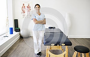 Portrait of a physiotherapy woman smiling in uniforme photo
