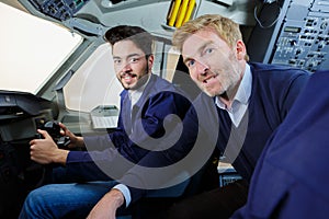 portrait pilot in training