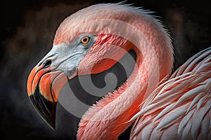 portrait of the pink flamingo