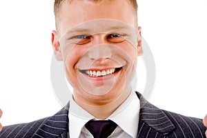 Portrait of pleased businessman photo