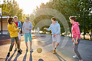 Portrait of positive group of young people