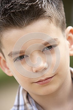 Portrait Of Pre-Teen Boy Smiling