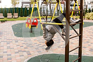 portrait of pretty girl on the playground