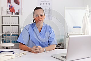 Portrait of pretty medical nurse