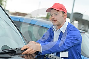 portrait professional car cleaning