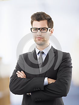 Portrait of professional smiling businessman