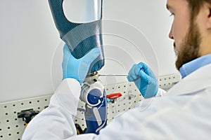 Prosthetist Making Artificial Leg
