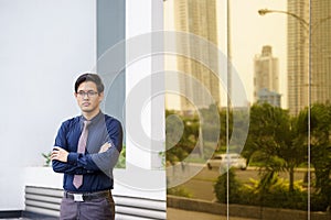 Portrait of proud and confident chinese office worker