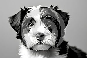 Portrait of Purity: A Biewer Terrier\'s Delicate Features in Close-Up