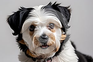 Portrait of Purity: A Biewer Terrier\'s Delicate Features in Close-Up