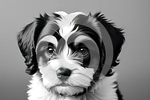 Portrait of Purity: A Biewer Terrier\'s Delicate Features in Close-Up