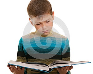 Portrait of a reading kid