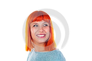 Portrait of redhead girl smiling