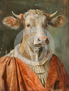 Portrait of a Renaissance Lady Cow