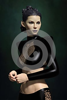 Portrait rendering of a beautiful alien or fantasy woman