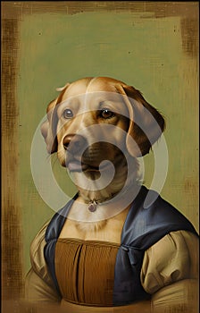 Portrait of a Rennaisance Lady Dog
