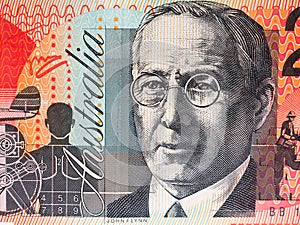 Portrait of Reverend John Flynn from Australian 20 dollar