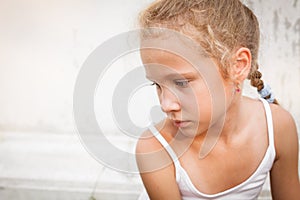 Portrait of sad child