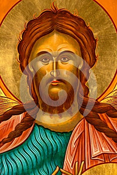 Portrait of Saint John the Baptist, Byzantine Style Orthodox Icon