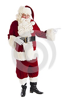 Portrait Of Santa Claus Pointing