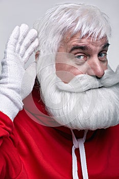 Portrait of a Santa Claus in sportsware